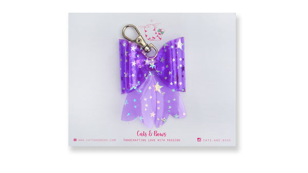 Starry Jelly Lavender Bow charm