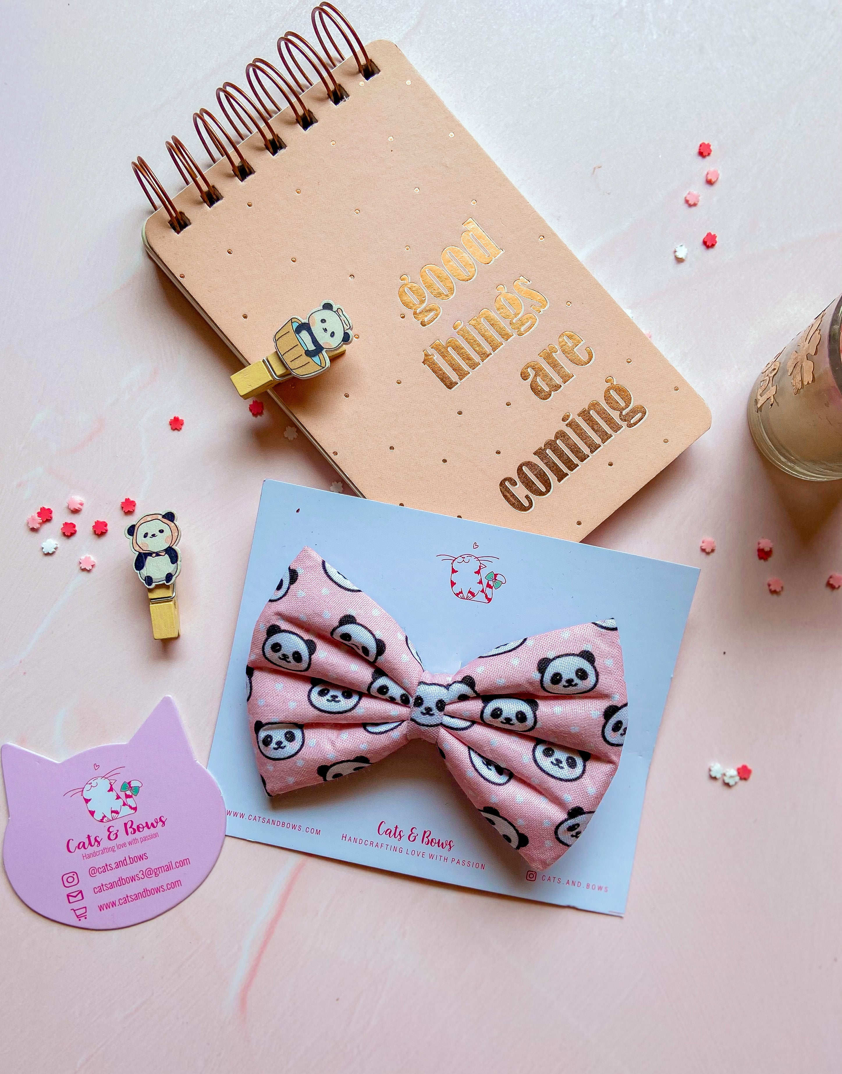 Panda Clip Cats&Bows