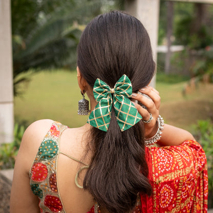 Gotta Patti Green - Navratri Bow