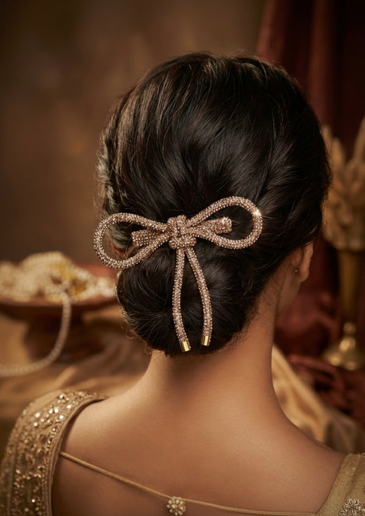 Knotted Glam Bow - Copper