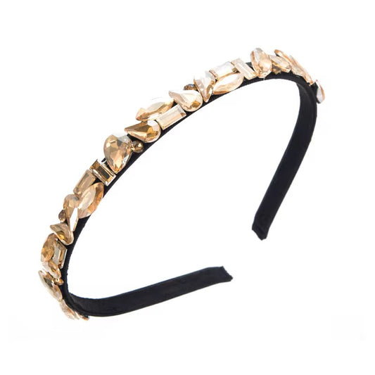 Thin Crystal Embellished Statement Headband