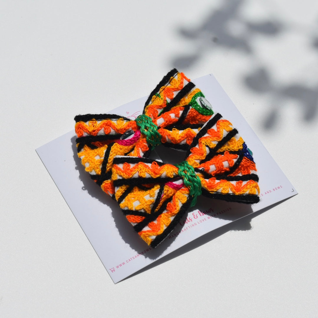 Rajwadi pair 2.0 - Navratri Bows