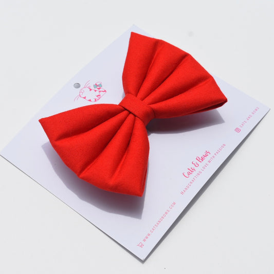 Solid Red - Classic hair Bow