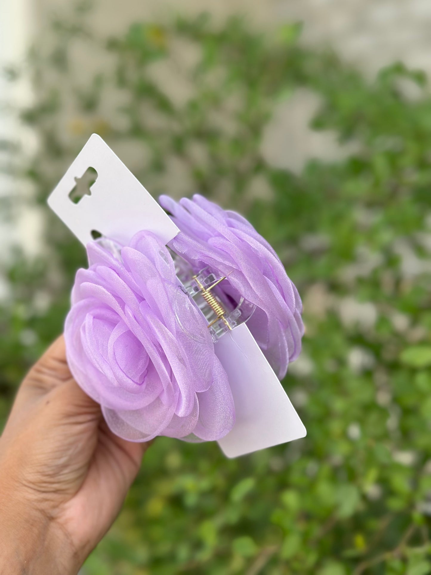 Rosa Lilac  - Flower Hair Claw Clip