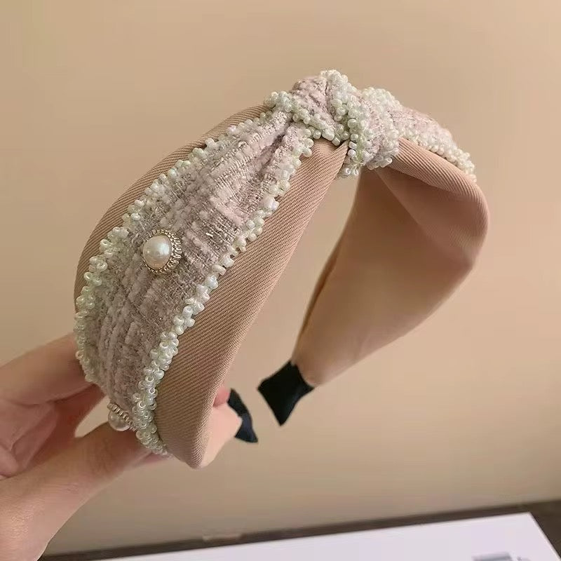 Tweed Pearl headband