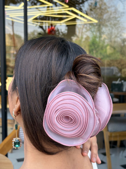 Roselle Lilac, Butter Yellow , Mauve - Flower Hair Claw Clip