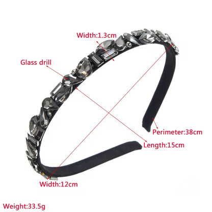Thin Crystal Embellished Statement Headband
