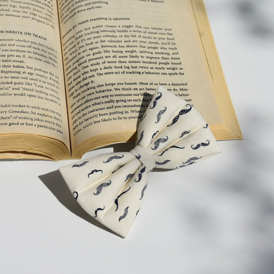 Ink Mustache - Sleek Classic hair Bow