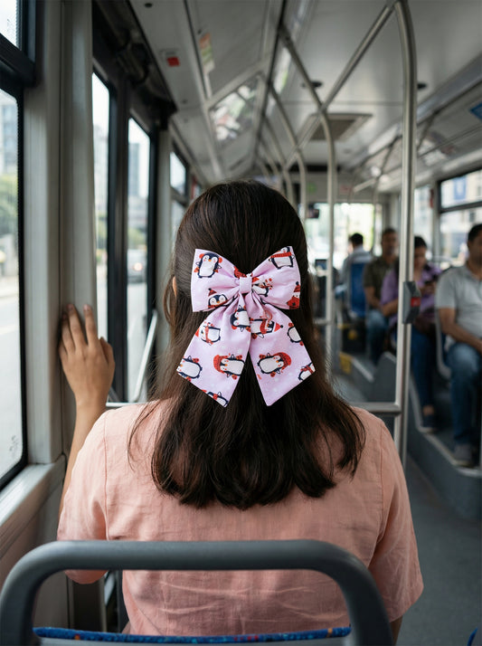 Penguin - Midi Tail Hair Bow