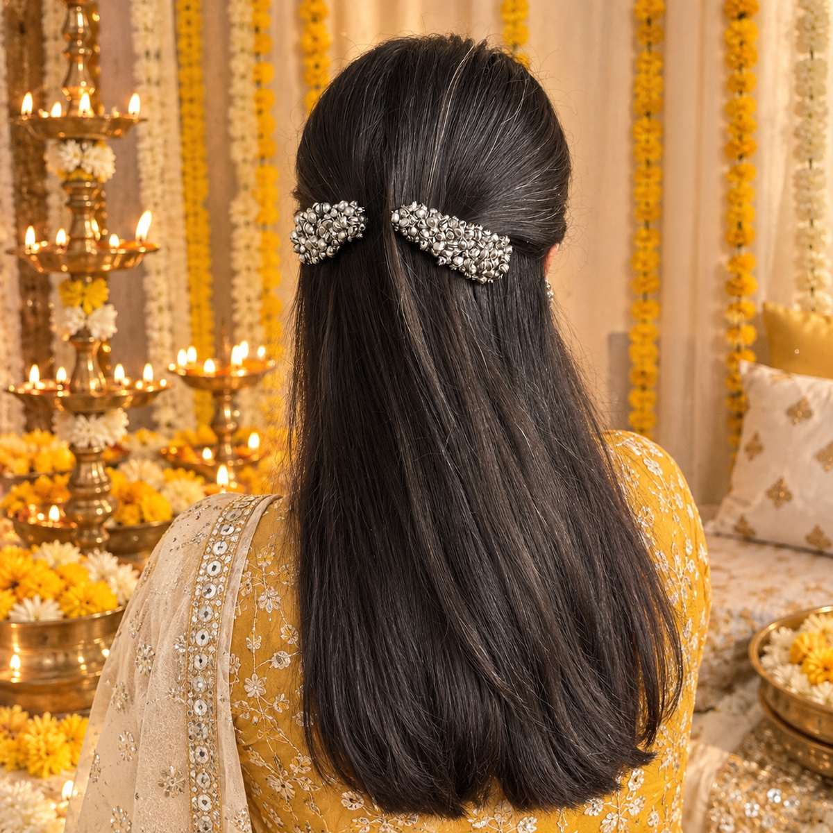 Ghungroo oxidise clips - Navratri clip set