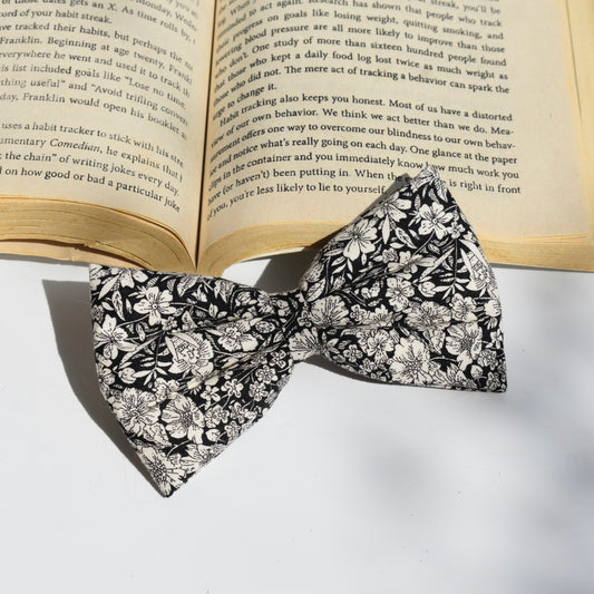 Midnight flora - Sleek Classic hair Bow