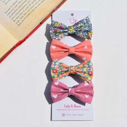 Summer love - Petite bows set of 4