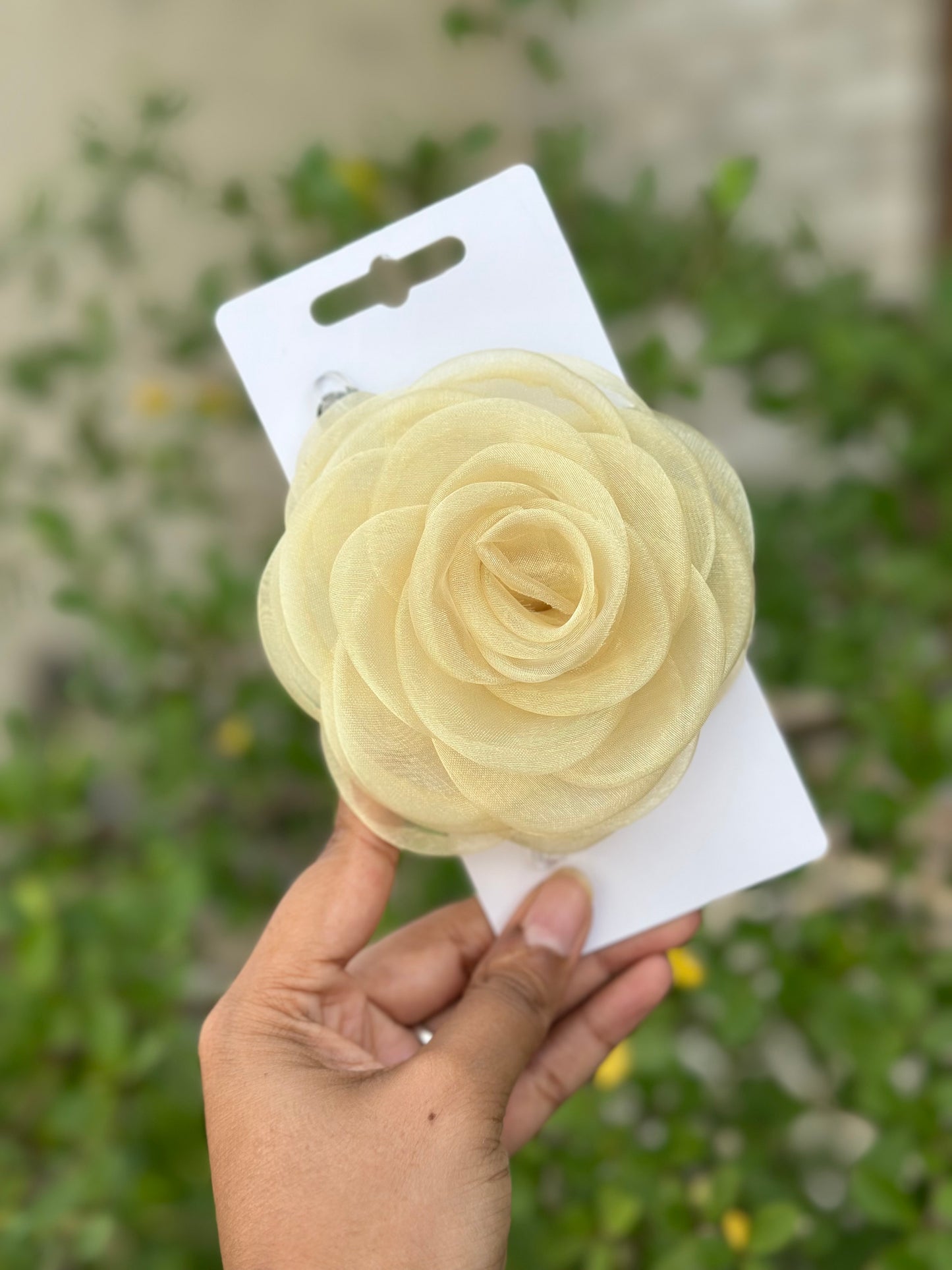Rosa Butter  - Flower Hair Claw Clip