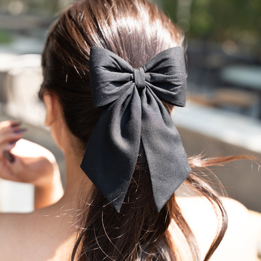 Black - Midi Tail Bow