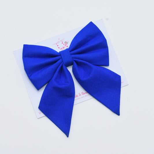 Cobalt Blue - Pigtail Bow