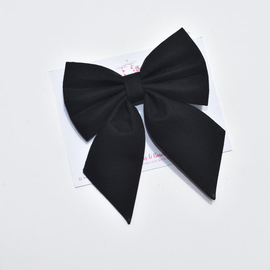 Black - Pigtail Bow