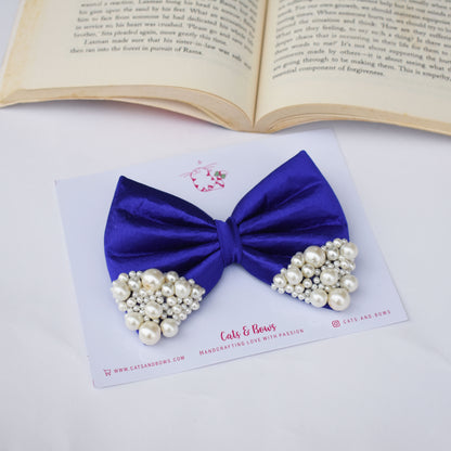 Cobalt Blue Pearl Bow