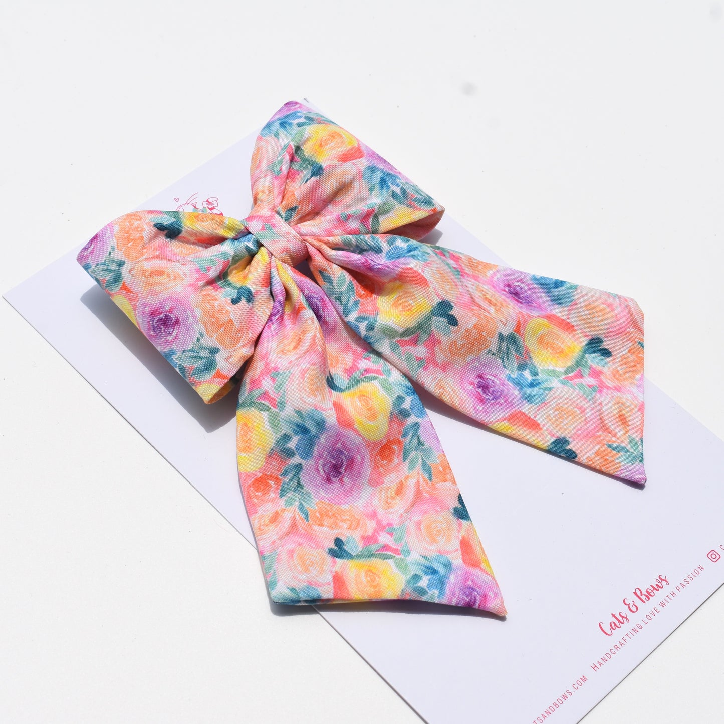 Rosey - Midi Tail Hair Bow