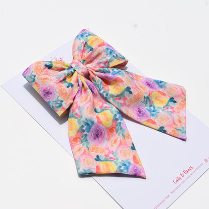 Rosey - Midi Tail Hair Bow