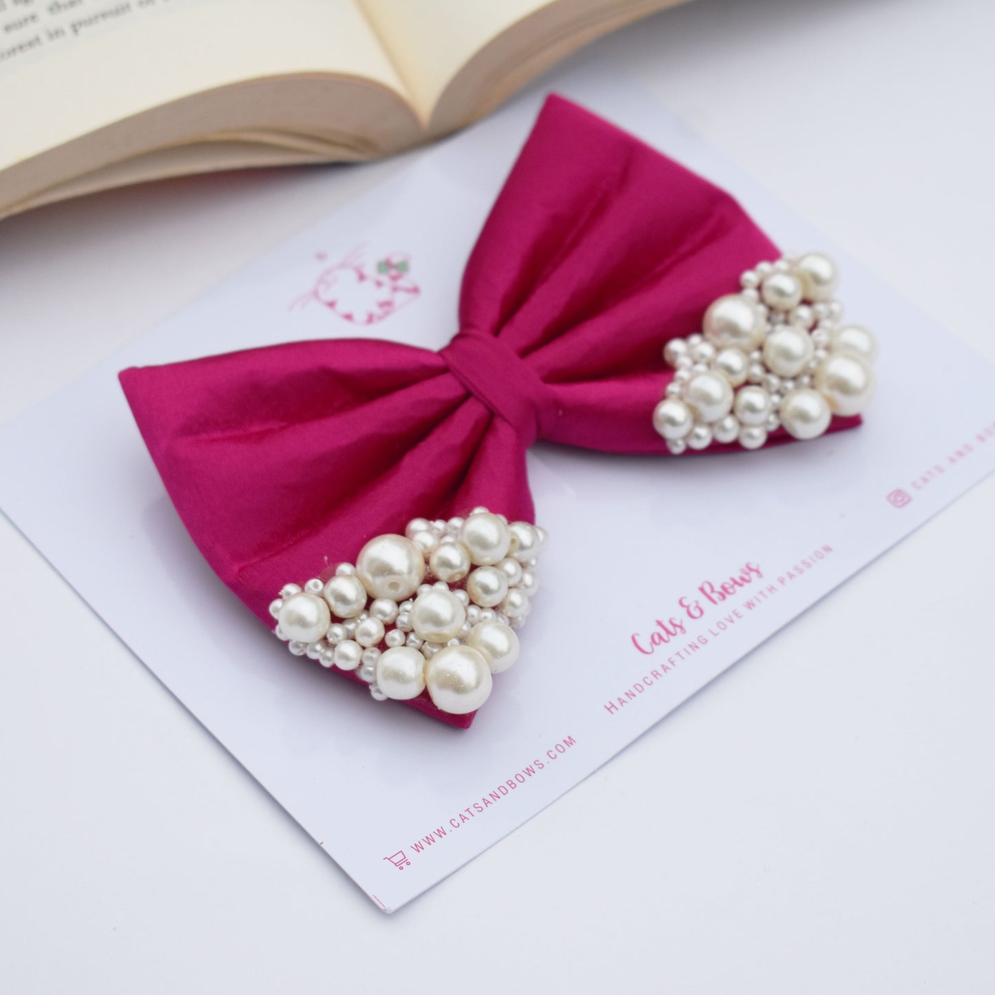 Rani Pink Pearl Bow