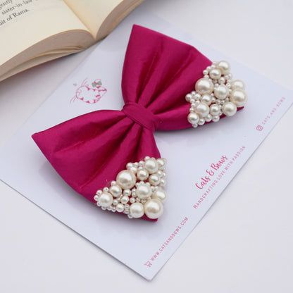 Rani Pink Pearl Bow