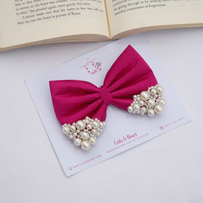 Rani Pink Pearl Bow