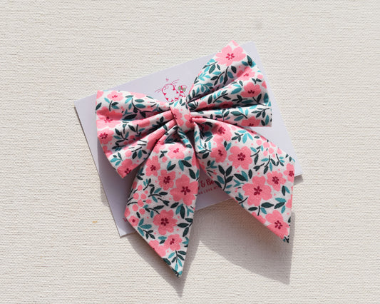 Ditsy Pink Floral - Pigtail