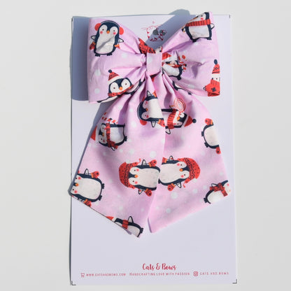 Penguin - Midi Tail Hair Bow