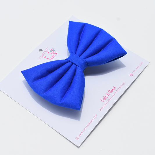 Solid Cobalt Blue - Classic hair Bow