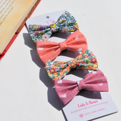 Summer love - Petite bows set of 4