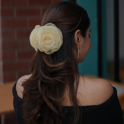 Rosa Butter  - Flower Hair Claw Clip