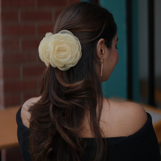 Rosa Butter  - Flower Hair Claw Clip