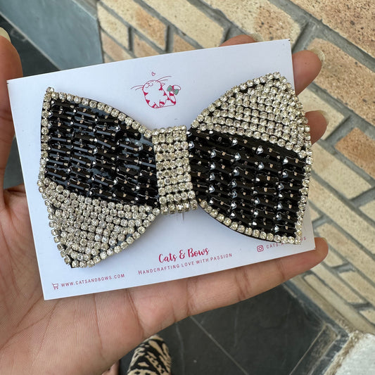 Diamond Silver - Bejeweled Bow