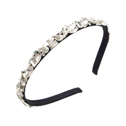 Thin Crystal Embellished Statement Headband
