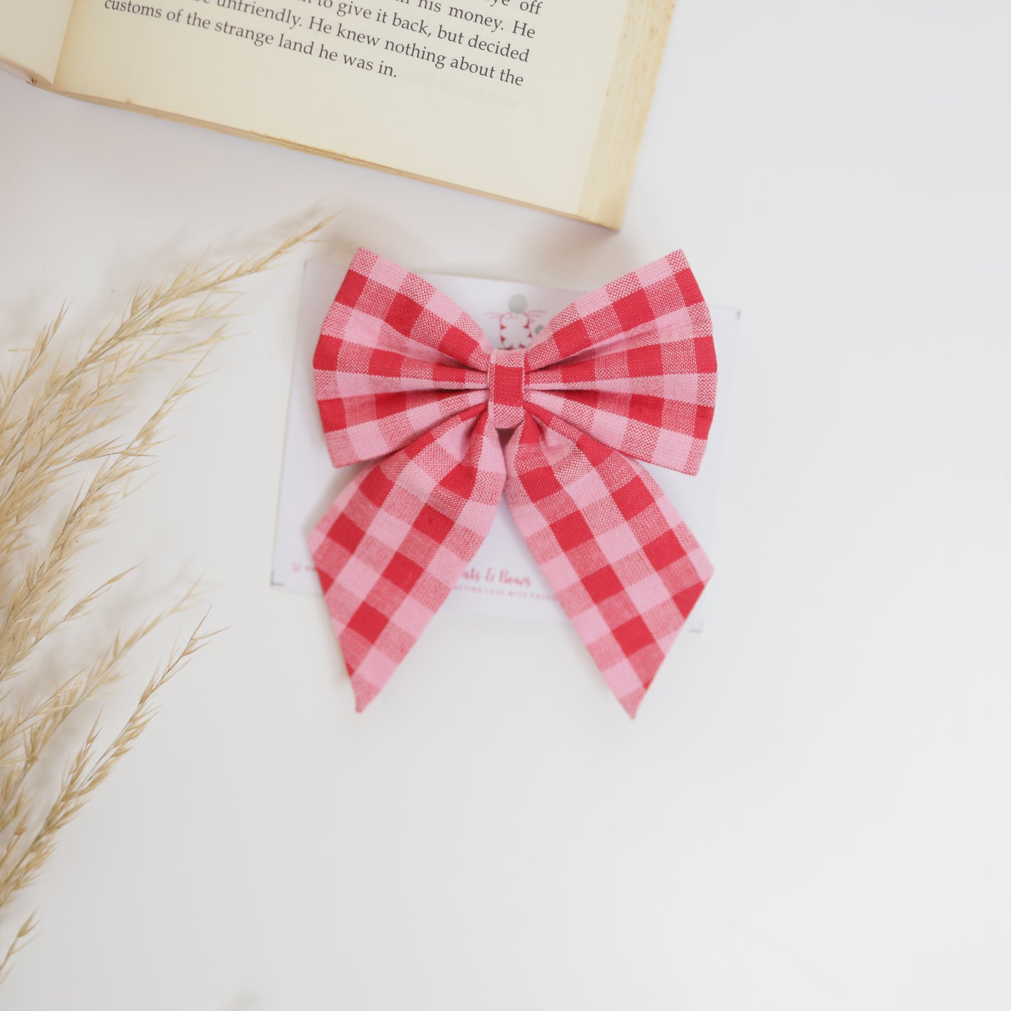 Shades of Pink Check - Pigtail
