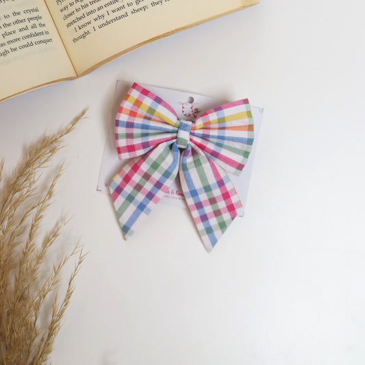 Rainbow Check - Pigtail