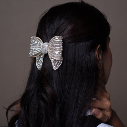 Blaze Mesh Gold - Bejeweled Bow