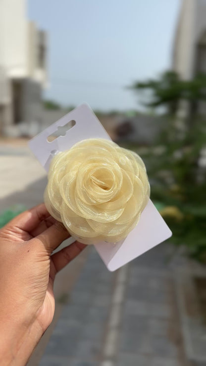 Rosa Butter  - Flower Hair Claw Clip