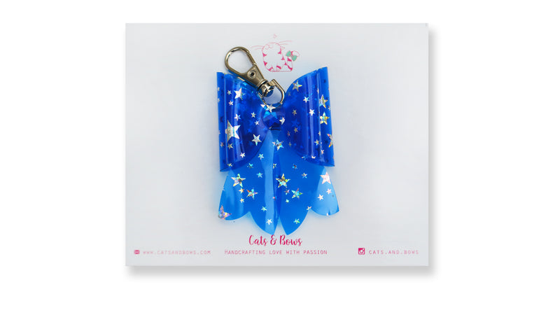 Starry Jelly Blue Bow charm