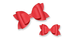 Coral Leather Bow