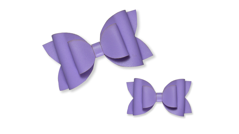 Lavender Leather Bow