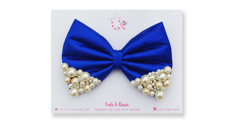 Cobalt Blue Pearl Bow
