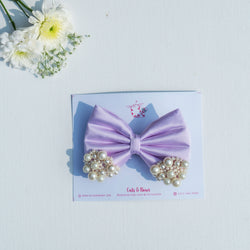 Pastel Lilac Pearl Bow