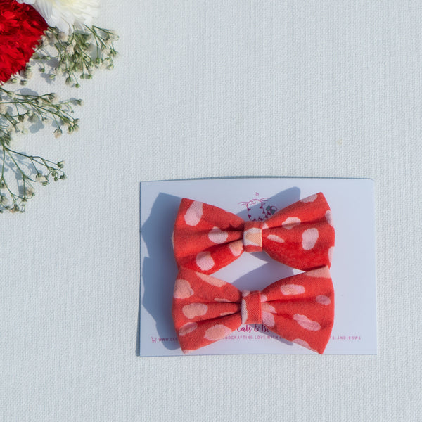 Red valentine //  Petite bows