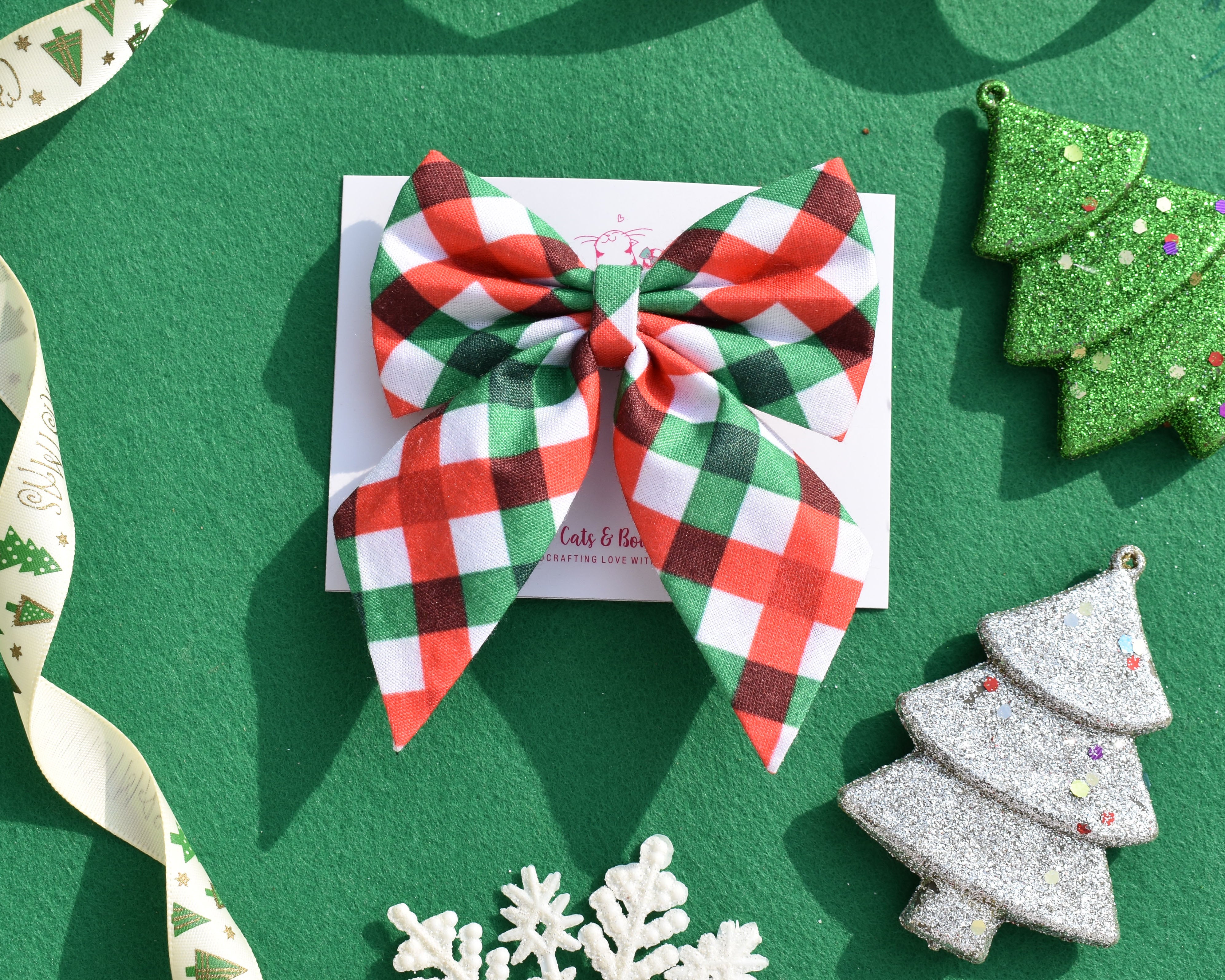 Tartan Plaid Pigtail Bow – Cats&Bows