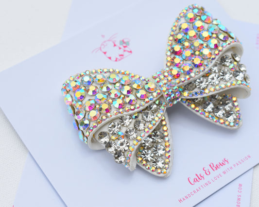 Solitaire white - Bejeweled Bow