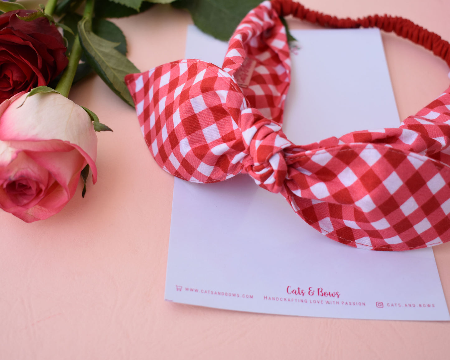 Red Check // Topknot