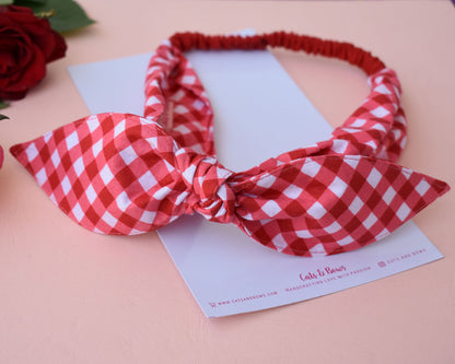 Red Check // Topknot