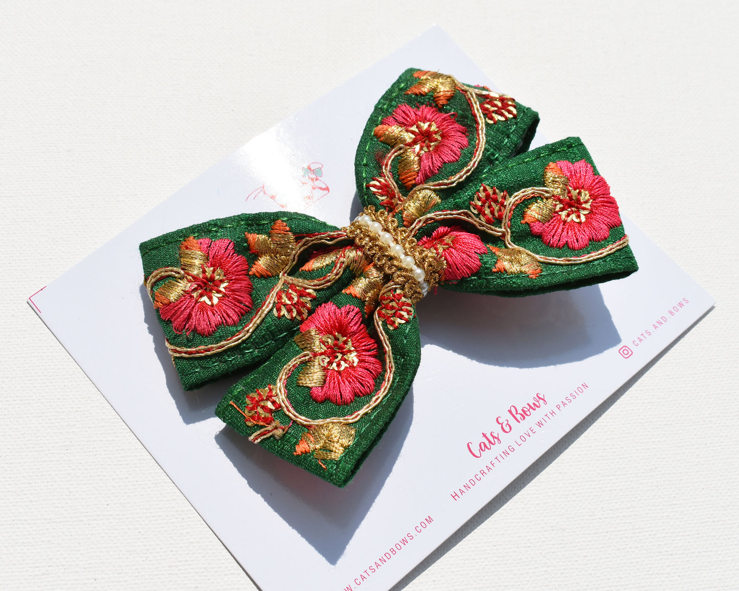 Festive Flutterby Bow - Green