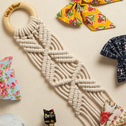 Macramé Bow Organiser - Natural